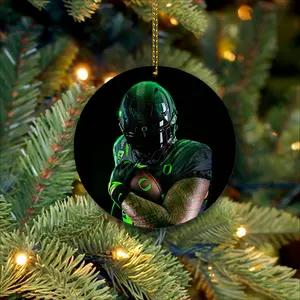 Oregon Ornament, Christmas Football Decor, Oregon Team Gift, Christmas Gift,  Gift Football Lovers, Ceramic Ornament, Decoration Ornament