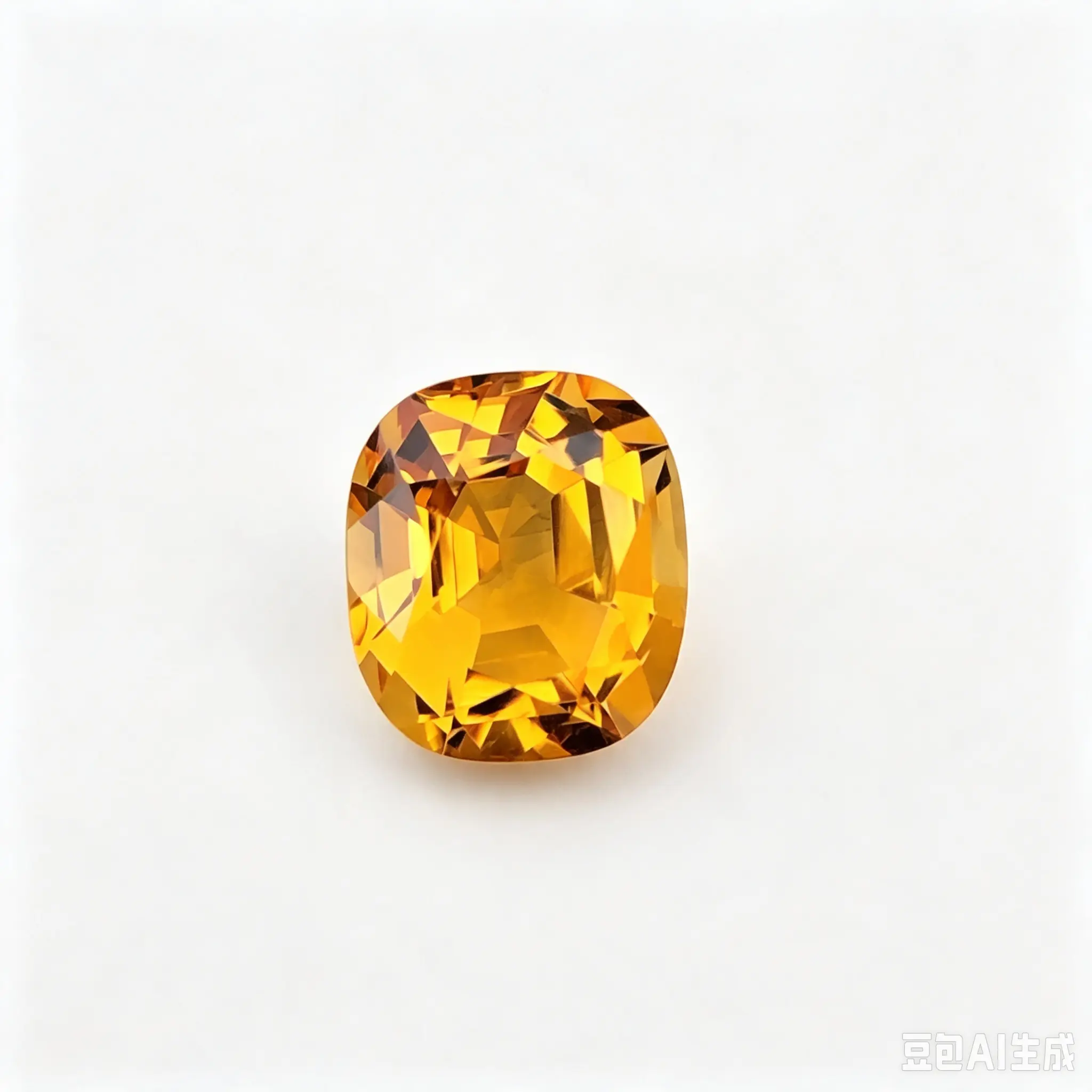 Natural Long Cushion Cut Citrine With Certificate