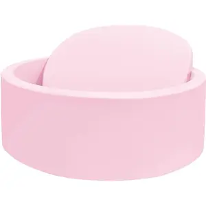 Foam Ball Pit Soft Round Kiddie Baby Playpen 35.4"x11.8" for Toddlers with Soft Foam and Safe Design Compact Portable Easy to Clean Vacuum-sealed Pink