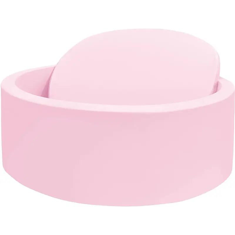 Foam Ball Pit Soft Round Kiddie Baby Playpen 35.4"x11.8" for Toddlers with Soft Foam and Safe Design Compact Portable Easy to Clean Vacuum-sealed Pink