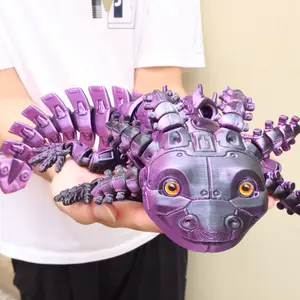 3D Printed 37cm Mechanical Hexapod Dinosaur Toy, Realistic Eyes, Detachable Head, Party Gift, Birthday Present, Halloween & Christmas Gift, Animals