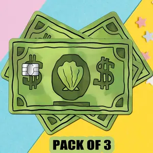 4 Piece Detachable PVC Credit Card Skins, Durable Protector and Decorative Stickers, Sticker Packs, DIY Decorative Stickers, Suitable for Cards Keys Savings Cards, Easy Application Removal