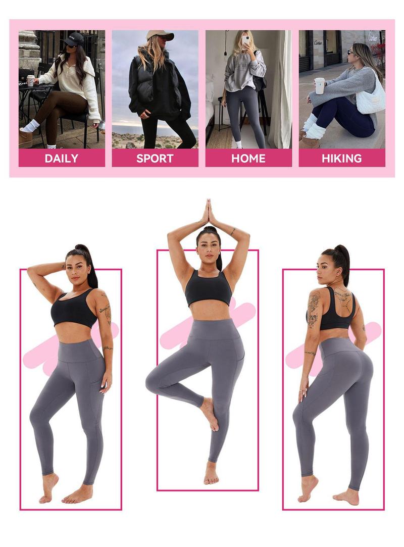 SHOWITTY Women's High Waisted Tummy Control 1/3 Pack Leggings with Pockets – Non See-through Stretchy Yoga Pants for Workout #Halloween #outdoorfun