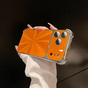 Premium Anti-Drop Shockproof Corner CD Texture Phone Case Cover Protection for Apple iPhone 17 16 15 14 13 Pro Max, High Aesthetic Lens Film, Unisex Design