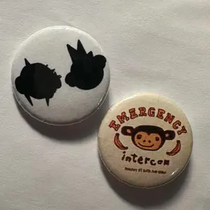 Emergency intercom merch 1.25 inch Pin Button Badge - podcast Enya and drew pinback buttons pins set