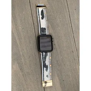 Cow Print Star Grey Multi Strand Leather Smart Watch Bracelet