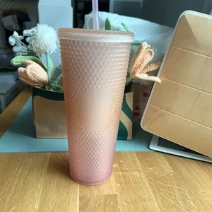 Starbucks 2023 ombré pink orange venti 710ml studded tumbler