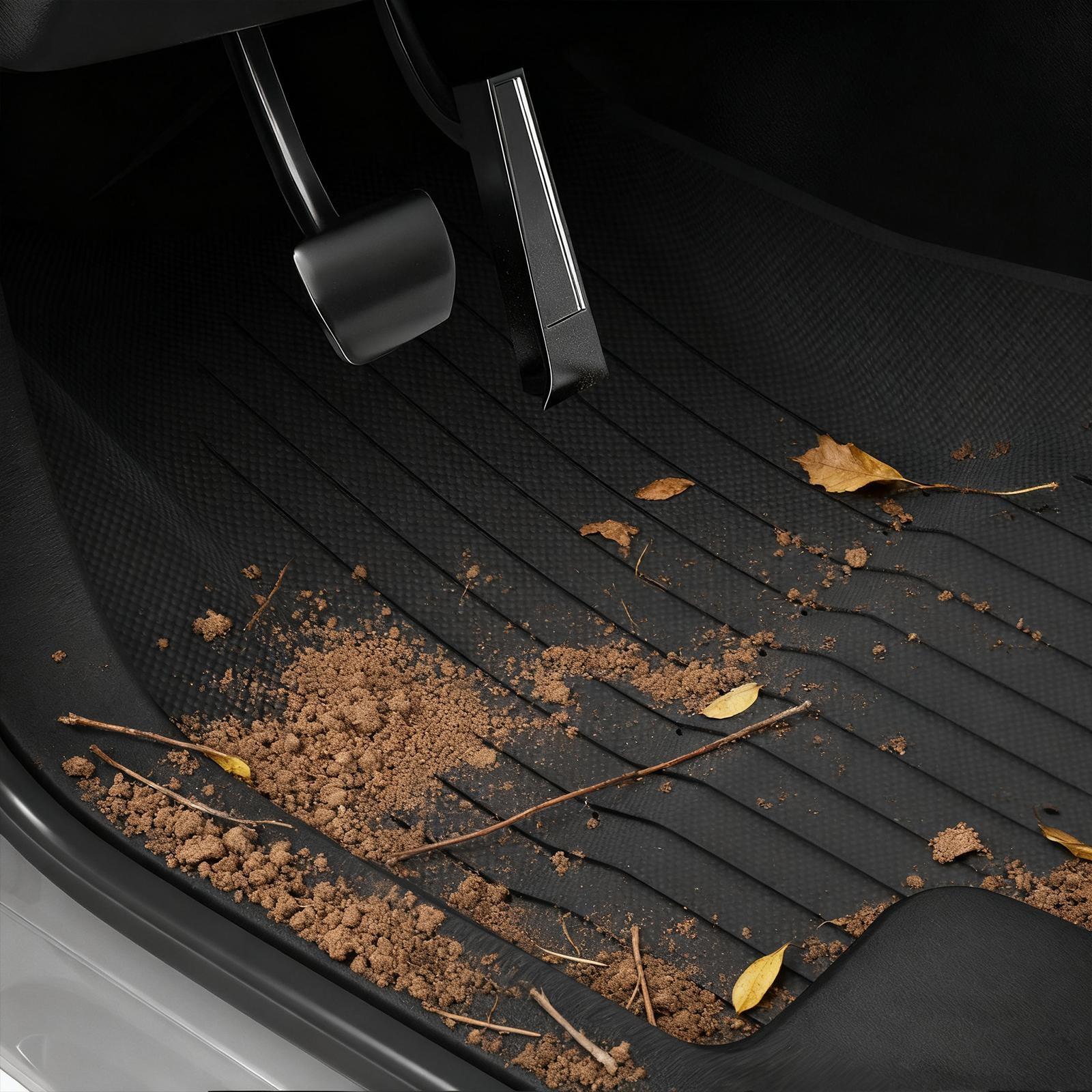 Car Floor Mats Compatible for Tesla Model3 2021-2023 All-Weather Automotive Floor Mats Waterproof Heavy Duty Car Mats Flexible Floor Liners