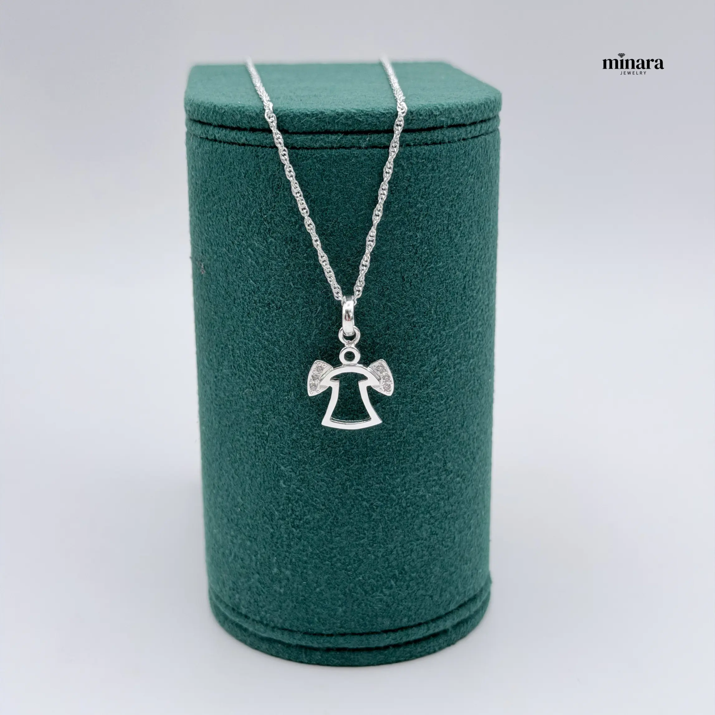 MINARA 950 Silver Collar ANGELITO - Cadena ley 925 - Dije ley 950