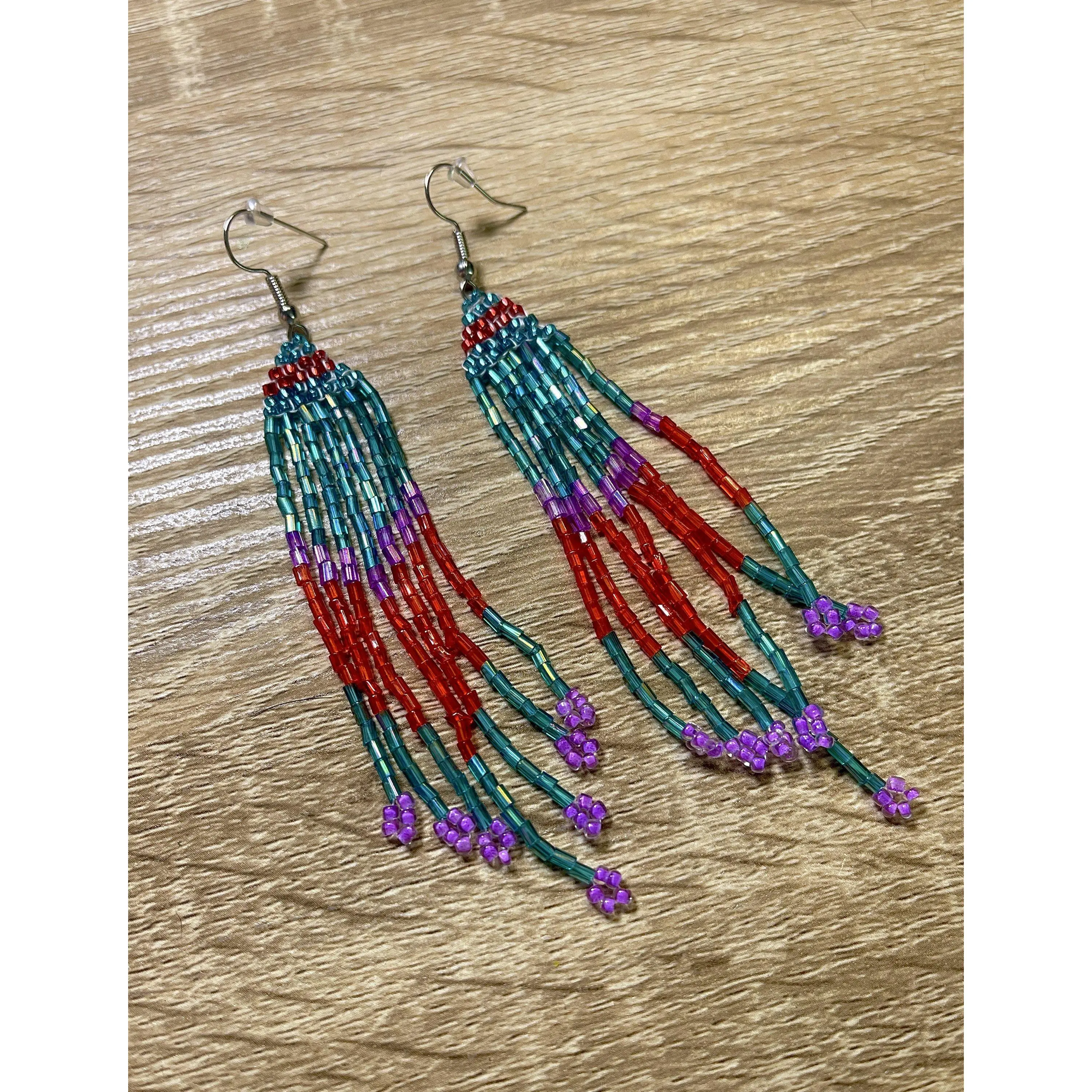 Native American Made: Fringe Beadwork Earrings