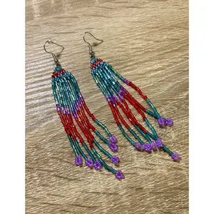 Native American Made: Fringe Beadwork Earrings