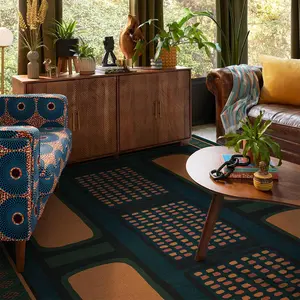 Geometric Pattern, Non-slip Washable Floor Mat, Decorative Carpet for Home Living Room Bedroom Study Room, Modern Geometric Rug