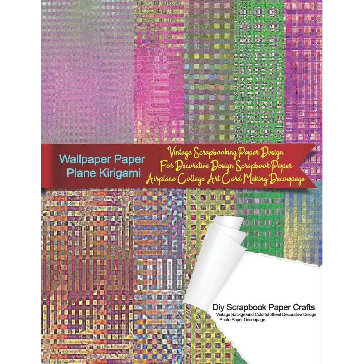 Wallpaper Paper Plane Kirigami Diy Scrapbook Paper Crafts Vintage Background Colorful Sheet Decorative Design Photo Paper Decoupage: Vintage ... Paper Crafts (8.5x11) Card Making series) Paperback – July 20, 2019