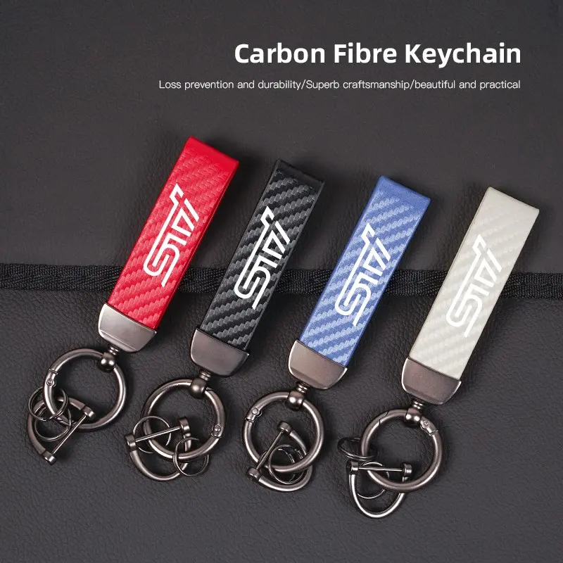 Lanyard Nylon Printing Emblem Style Car Keychain Key Chain For Car Keys For Subaru Crosstrek Forester Outback Impreza BRZ WRX Ascent REX Solterra Levorg XV Legacy Exiga Tribeca
