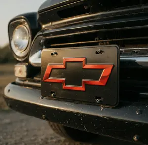 Chevrolet Vanity License Plates - Bold Red & Black Chevy Logo | Perfect for Trucks & Muscle Cars