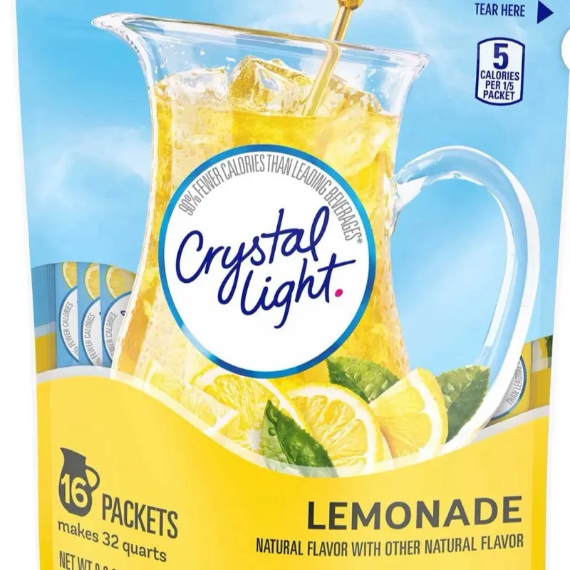 Crystal Light Lemonade Mix 16 Packets Natural Flavor Low Calorie Drink Mix Crystal Light Lemonade Mix 16 Packets Natural Flavor Low Calorie Drink Mix