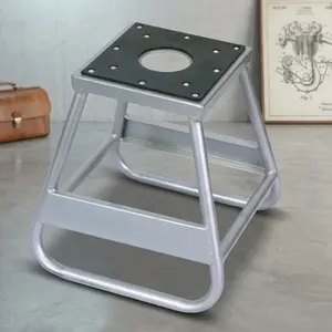 Pro-Tech Motorcycle Motocross Dirt Bike Panel Stand - Premium Silver Paddock Maintenance Lift | Pit Stand | Repair Stand | Compatible with Honda, Yamaha, Kawasaki