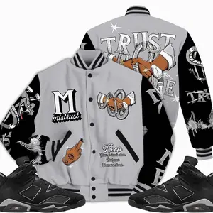 Cap And Gown 6s Outfit Varsity Jacket, Trust No One Hustles Shirts To Match Sneaker Streetwear