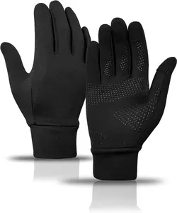 Winter Running Gloves for Cold Weather, Liner Thermal Gloves Lightweight Touch Screen Thin Gloves Extra Grip and Durable Construction for Cycling, Biking, Hiking, Driving