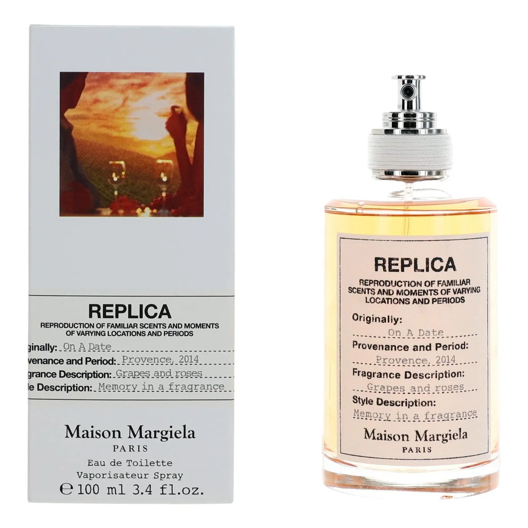 Replica On A Date by Maison Margiela, 3.4 oz EDT Spray for Unisex Edt Perfume De Parfum