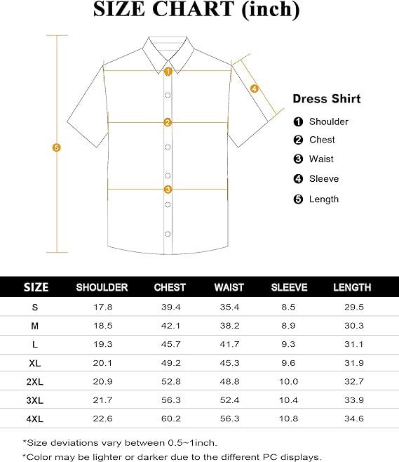 2-Pack Alimens&Gentle Men's Stretch Dress Shirts Short Sleeve Slim Fit Business Casual Button Down Shirts Muscle Fit Men's Dress Shirts Shortsleeve Menswear gifts for dad