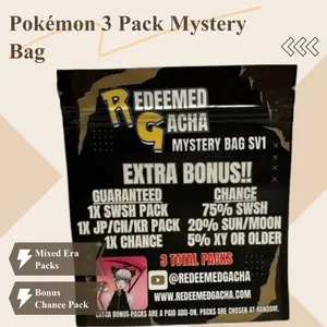 Pokémon 3 Pack Mystery Bag - Sword and Shield Edition Pokemon Scarlet & Violet Booster - Live or Sealed