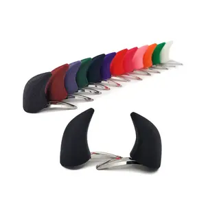 Lil Devil Clip-on Horns - Small Size 3/4" Base 1.6" Tall- Rotatable Clip - Lightweight - 3D Printed - Hair Claws Set