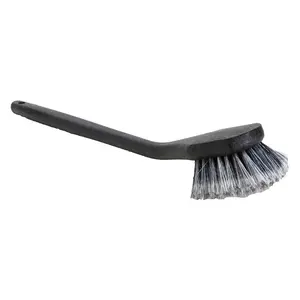 Long Handle Feathered Bristle Angled Scrub Brush