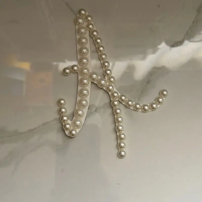 Letter Pearl Bouquet Toppers|Fancy Topper|Pearl Letter Topper| Alphabet Pearl Letter