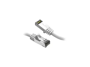 Nippon Labs Cat8 RJ45 5ft Ethernet Patch Internet Network LAN Cable, In/Outdoor, 26AWG, Shielded Latest 40Gbps 2000MHz, Weatherproof S/ftP -in Wall, Outdoor for Gaming/Router/Modem/PC/Switch (White)