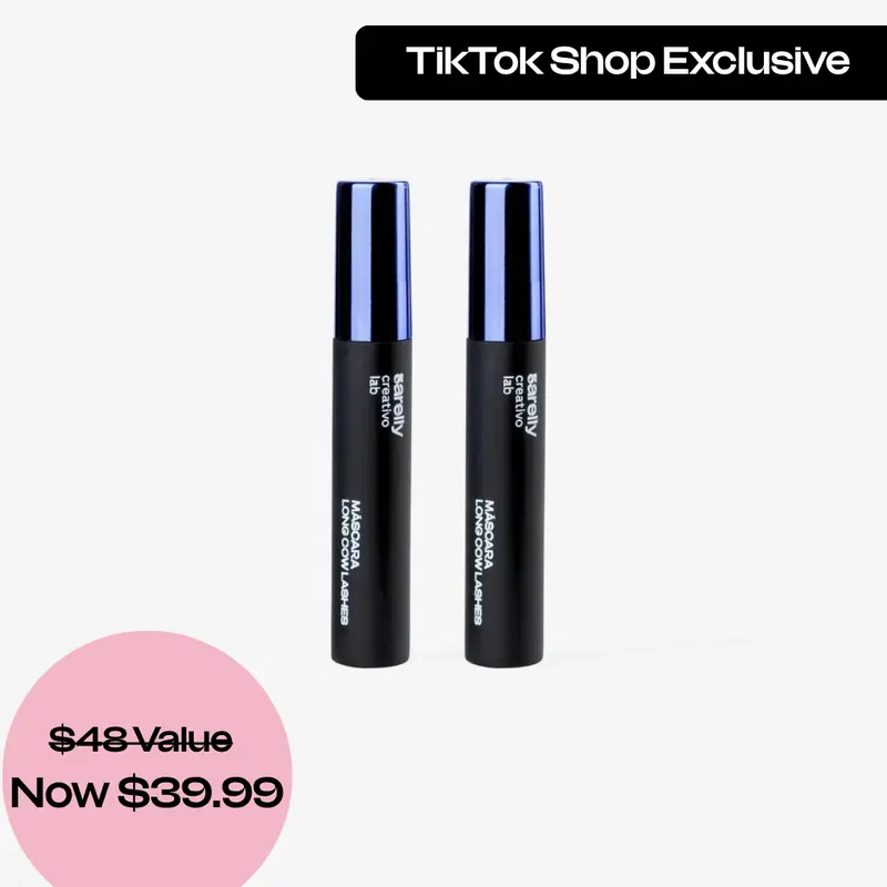 2 Long Cow Lashes Mascara Kit, TikTok Shop Exclusive, Sarelly Long Cow Lashes Mascara,  Nourishing Waterproof, Long-Lasting, Lengthening lift – Perfect "Cow Lashes" Look By Anna Sarelly