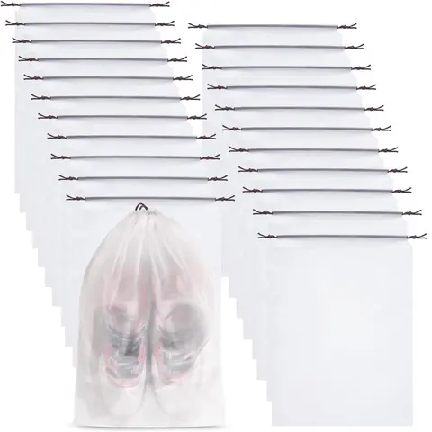 23 pack portable travel shoe bag, 11.8 "x 15.7" waterproof and dust proof travel shoe bag packaging, space saving dust storage bag，travel essentials for women Baseball Football