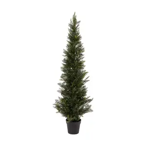Nature Spring 5-Ft Faux Cedar Potted Topiary Tree
