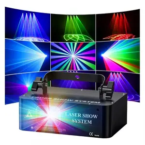 Flashback Events Full Color Laser Party Light DMX Animation Projector Party Beam Lights Voice Control Laser Light For Night Club Dance Bar KTV Birthdays Wedding Bar Rave Parties