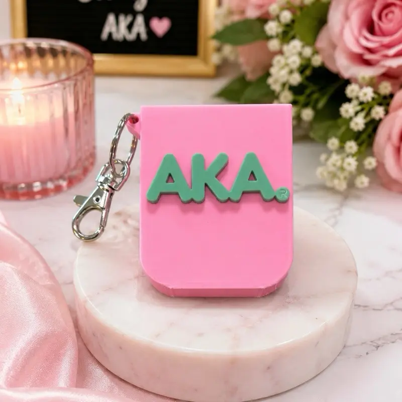 Alpha Kappa Alpha Sorority Keychain cover for Touchland Hand Sanitizer - Cover Only