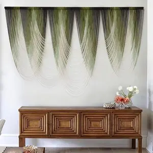 Large Dip-Dyed Macrame Wall Hanging 57" x 41" Boho Fiber Tapestry for Bedroom & Living Room Decor