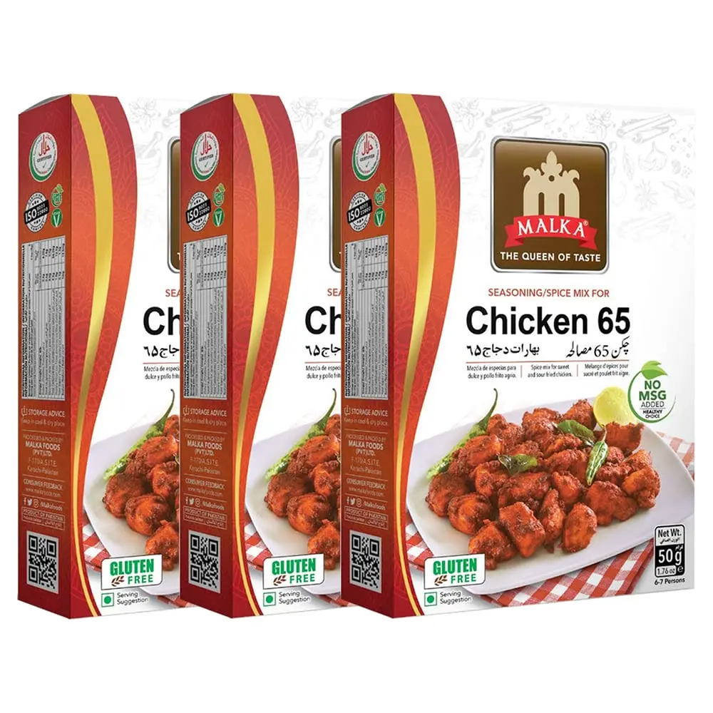 Malka Chicken 65 Recipe Mix 50g | 1.76 oz | Authentic Gourmet Spice ...