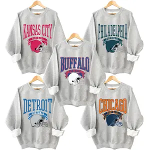 Retro Football Sweatshirt Vintage All Teams Crewneck For Men Women, Game Day Football Crewneck, Sports Menwear Pullover, Fan Sweatshirt Gift, Oversized Retro Athletic Apparel