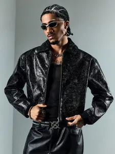 Men's KPOP Motorcycle Leather Jacket – Trendy Zip-Up Outerwear for Street Style shopping dad gifts christmas heated jackets men christmas gifts for dad cute boyfriend gifts fall clothes jacket for men men's jackets for winter winter clothes