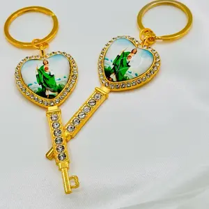 12-Piece St Jude & St Benito Keychain Set - Free Bags Included, Ideal for Baptism & Communion Favors