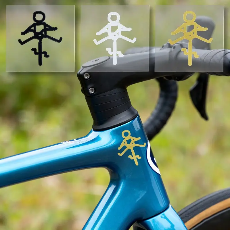 2Pc/1 set of "Cycling Safety" bicycle stickers, waterproof, suitable for decoration, road bike, mountain bike, frame tube