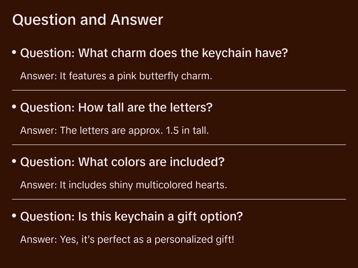 Pink Initial Letter Keychain