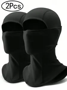 2 Pieces Balaclava Face Masks for Men and Women Football Ski Lightweight Sheisty Face Masks UV Protection Face Hats for Outdoor Motorcycle Head Covers