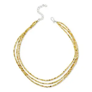 Mine Finds by Jay King South African Yellow Opal Bead 3-Strand Necklace