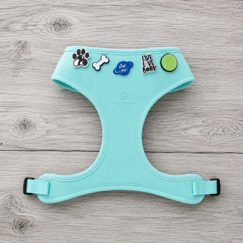 ADJUSTABLE DOG HARNESS – TURQUOISE