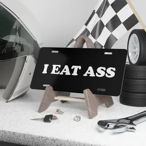 I Eat A** Blk Vanity Plate