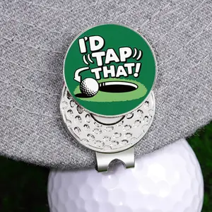 Golf Metal Hat Clip, Magnetic Golf Marker Hat Clip, Creative Cartoon Round Shape Club Mark Hat Clip, Fashionable Hat Decoration for Men & Women, Golf Ball Marker, Golf Accessory, Golf Gift