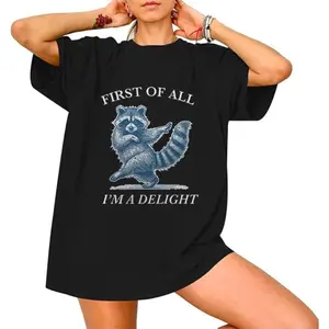 First of All, I'm a Delight Shirt Funny Raccoon Tshirt, Sarcastic Quote Shirt, Sarcasm Shirt, Funny Animal Raccoon Tee, Humor Graphic Shirt