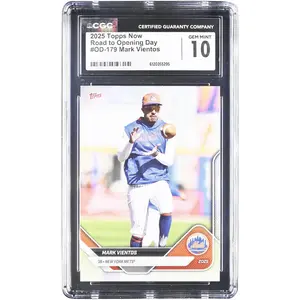 Mark Vientos New York Mets 2025 Topps Now Road to Opening Day #OD-179 CGC Authenticated 10 Card