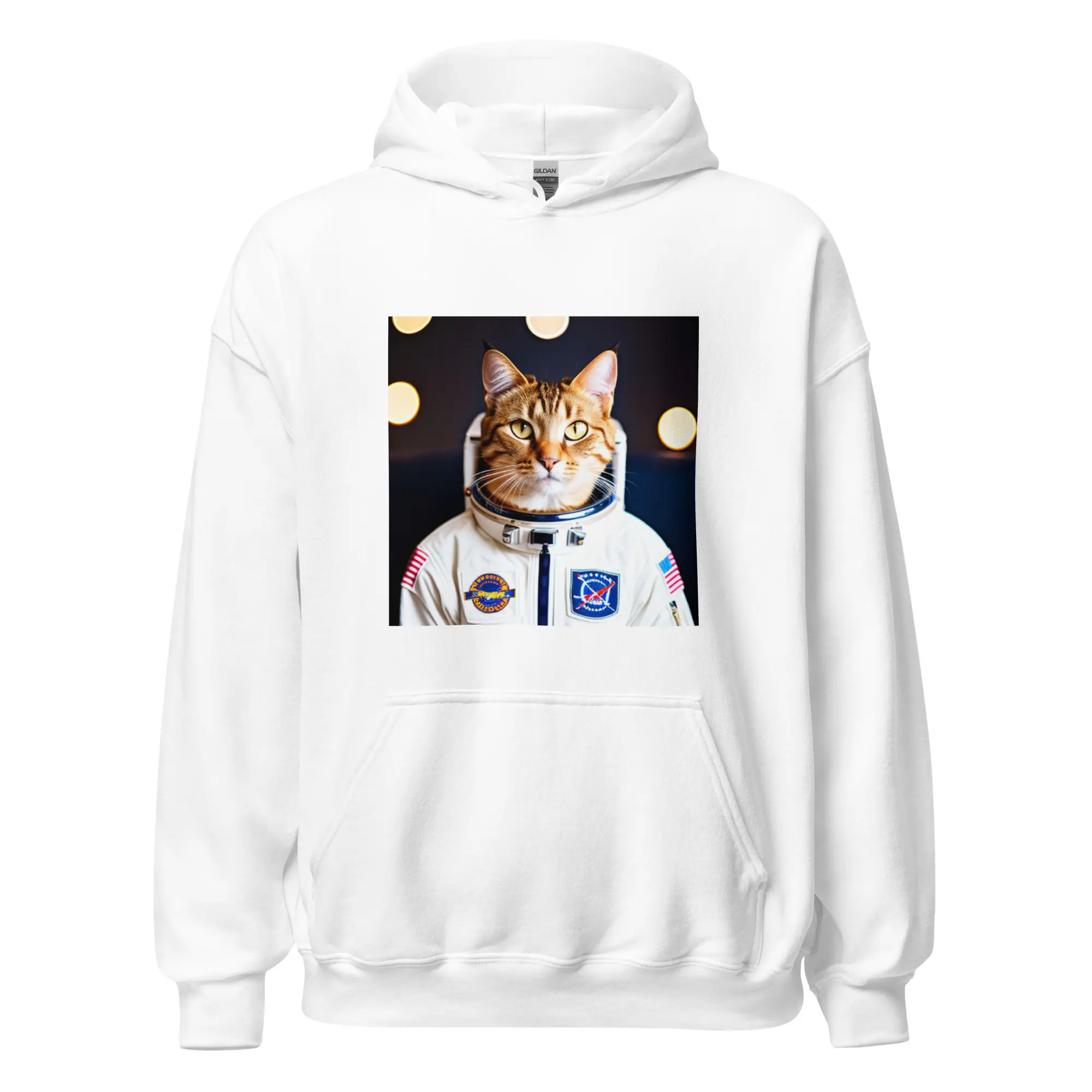 Gildan Astro Cat Hoodie - Men's & Women's Graphic Pullover Sweater